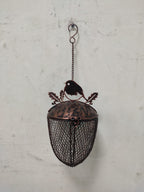 Acorn & Robin Metal Bird Feeder