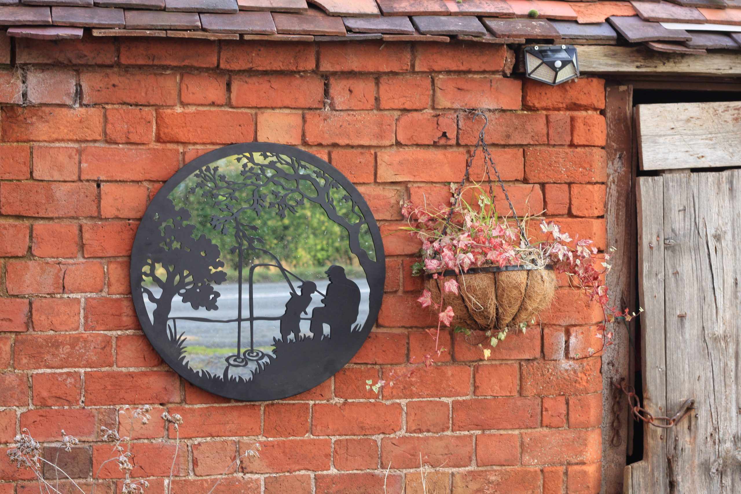 Fishing Dad & Son Metal Wall Art | 45cm