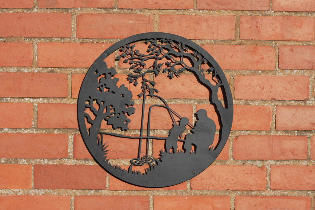 Fishing Dad & Son Metal Wall Art | 45cm