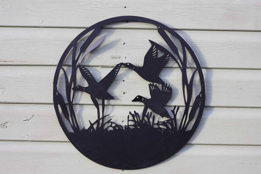 Flying Duck Metal Wall Art | 45cm