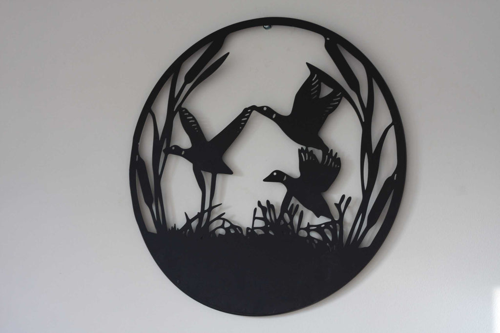 Flying Duck Metal Wall Art | 45cm