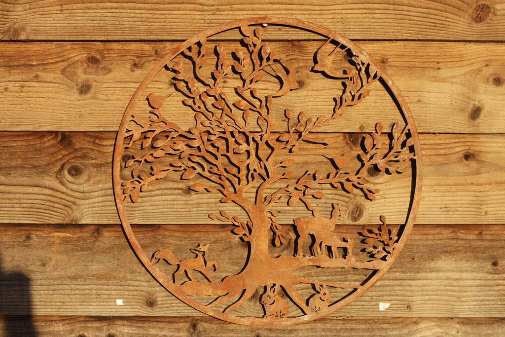 Wildlife Metal Wall Art – Natural Rust | 60cm