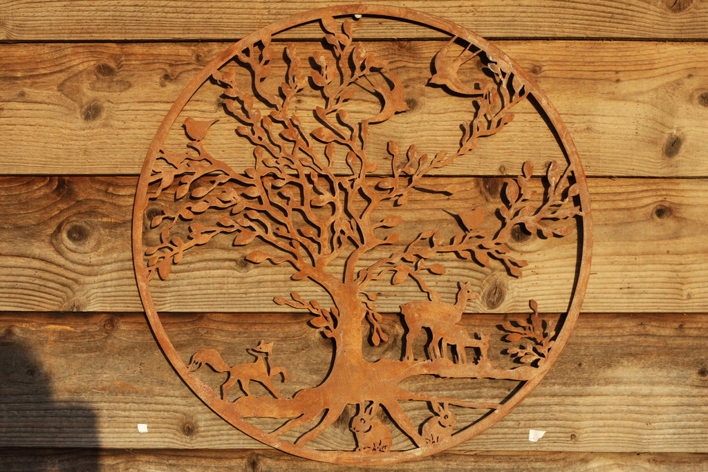 Wildlife Metal Wall Art – Natural Rust | 60cm