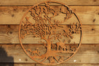 Wildlife Metal Wall Art – Natural Rust | 60cm