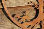 Wildlife Metal Wall Art – Natural Rust | 60cm