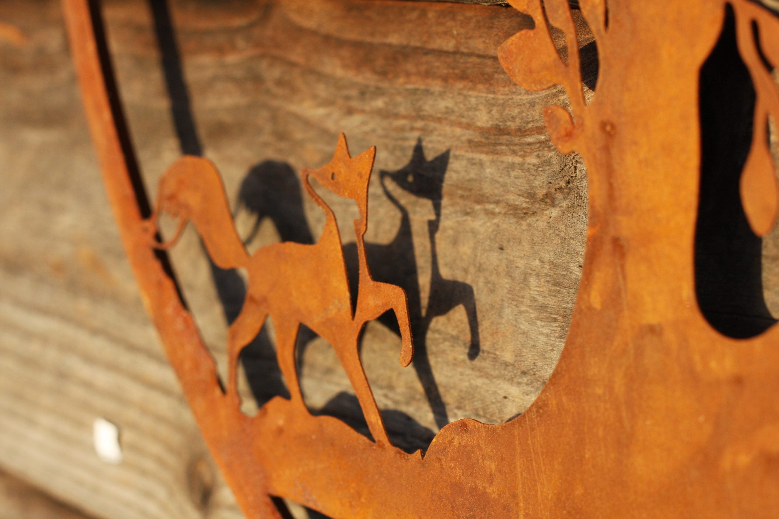 Wildlife Metal Wall Art – Natural Rust | 60cm