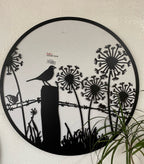 Blackbird on Fence | Metal Wall Art - Various Sizes