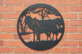 Horse & Foal Metal Wall Art Black | 60cm