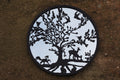 Wildlife Scene Mirrored Wall Art – Black | 70cm