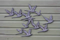 Flock of Flying Geese Metal Wall Art Grey