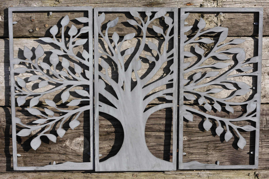Olive Tree Wall Art Set of 3 | Grey | 90 x 60cm