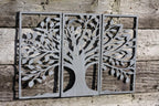 Olive Tree Wall Art Set of 3 | Grey | 90 x 60cm