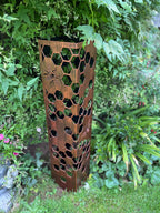 Honeycomb Bee Steel Planter Column – Copper Finish | 90cm