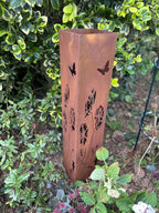 Wild Meadow Laser Cut Steel Garden Column | 90cm