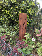 Wild Meadow Laser Cut Steel Garden Column | 90cm