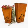 Corten Vase Planters | Set of 2 Garden Planters