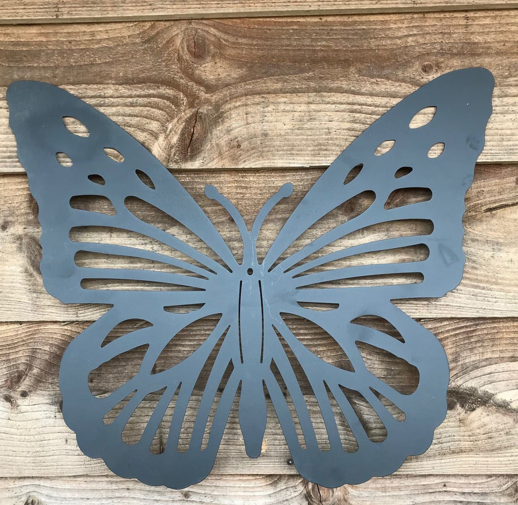 Butterfly Steel Wall Art Black | 60 x 50cm
