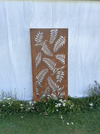 Rustic Steel Fern Garden Screen Panel | 90 x 180cm