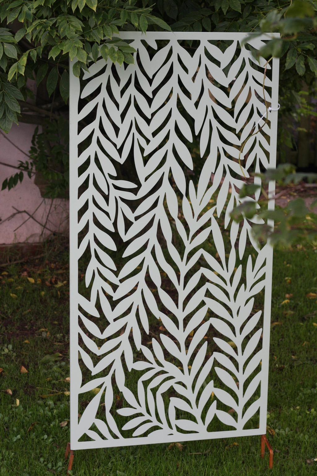 Willow Steel Garden Panel Privacy Screen in Sage Green | 60x120cm