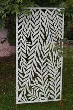 Willow Steel Garden Panel Privacy Screen in Sage Green | 60x120cm
