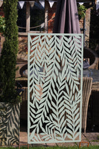 Willow Steel Garden Panel Privacy Screen in Sage Green | 60x120cm