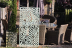Willow Steel Garden Panel Privacy Screen in Sage Green | 60x120cm