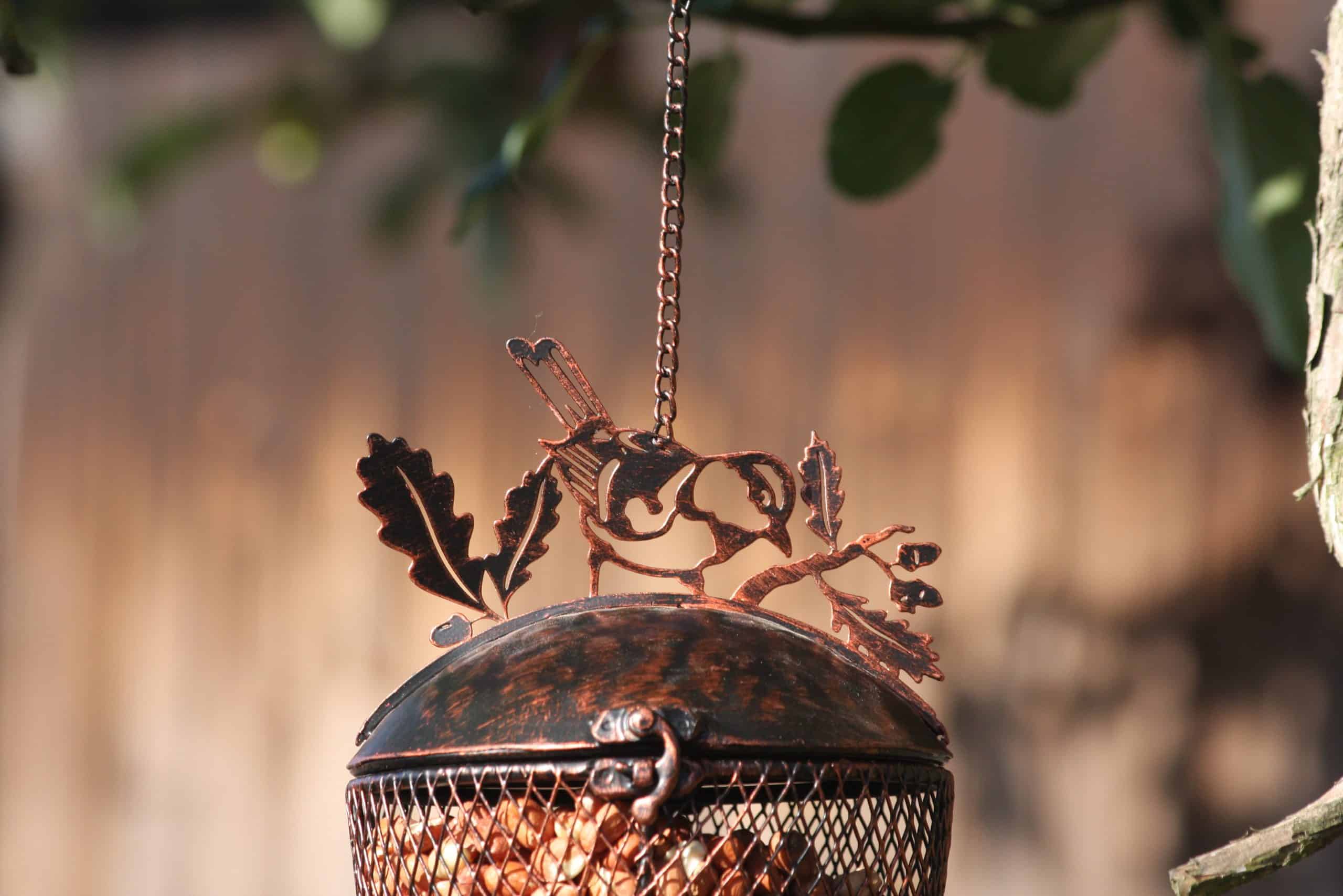 Acorn Bluetit Metal Bird Feeder