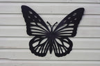 Butterfly Steel Wall Art Black | 60 x 50cm