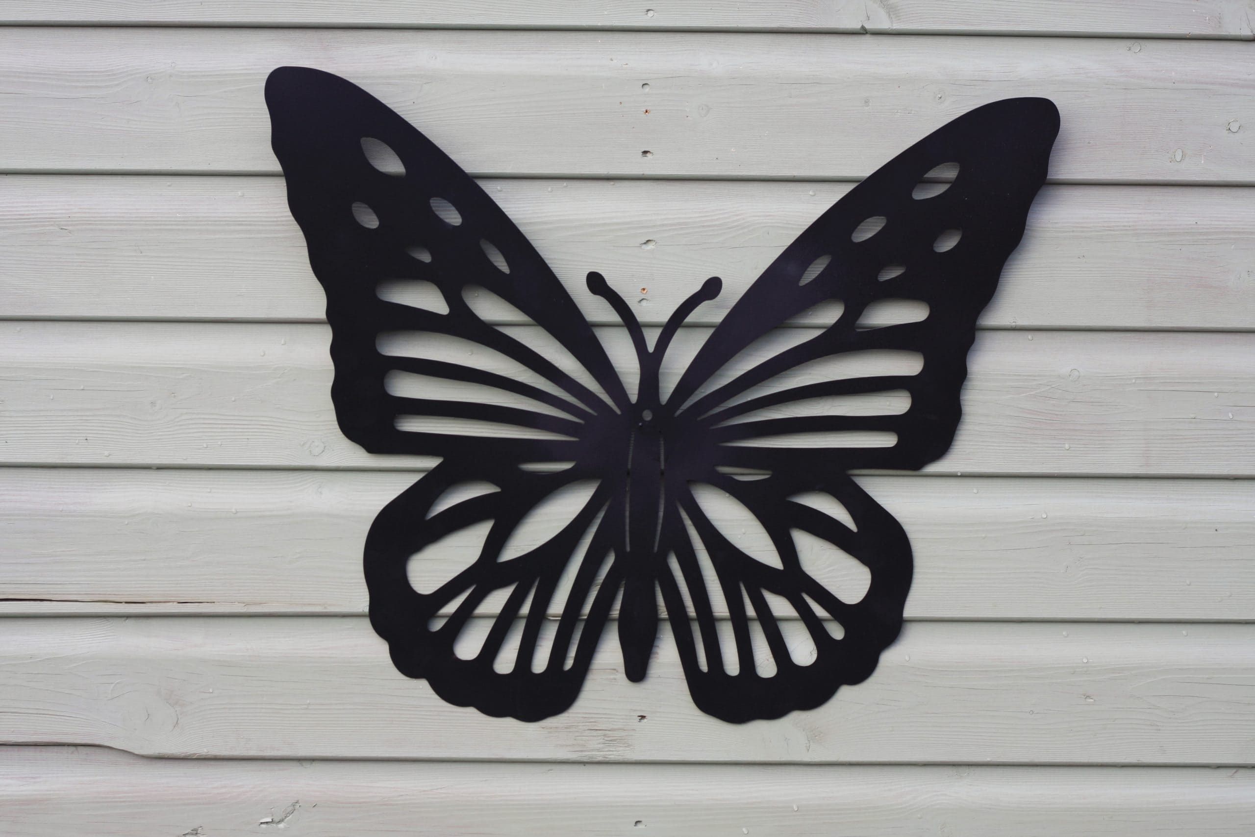 Butterfly Steel Wall Art Black | 60 x 50cm