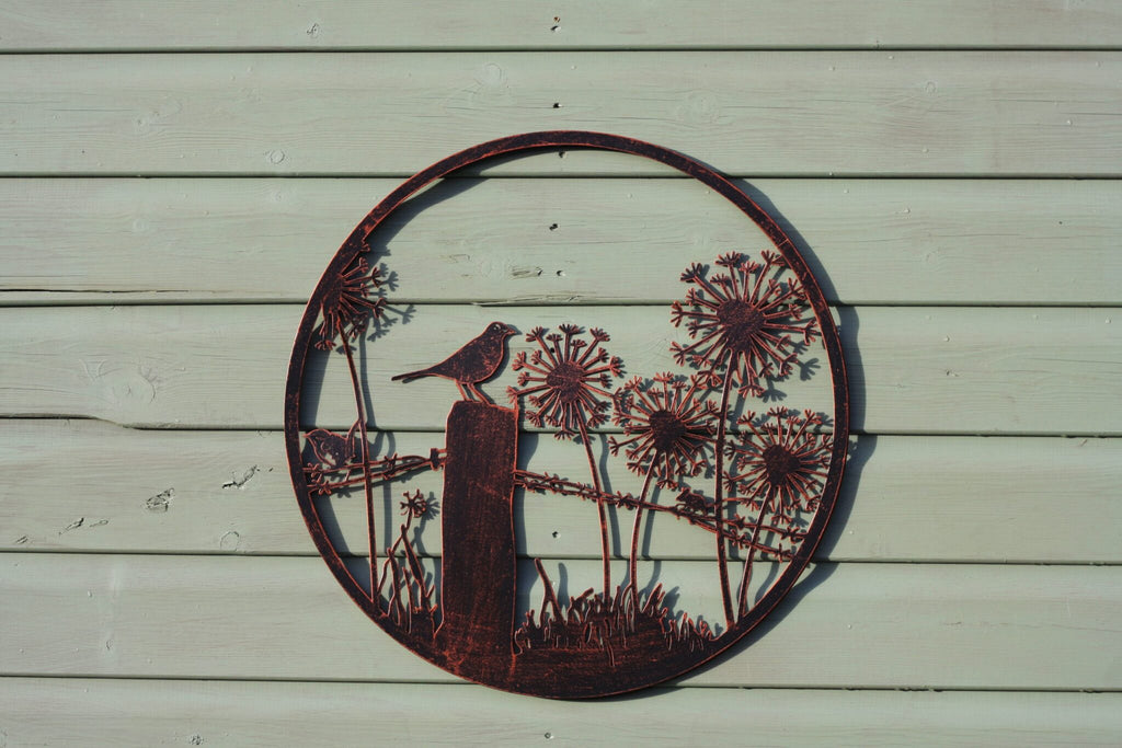 Blackbird on Fence | Metal Wall Art - Various Sizes