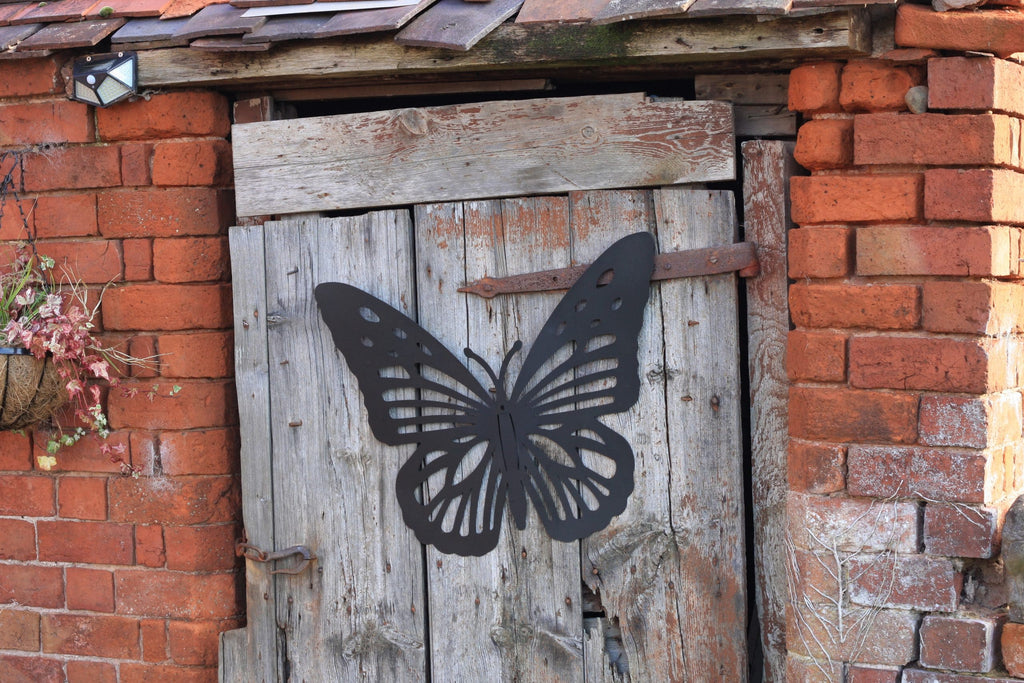 Butterfly Steel Wall Art Black | 60 x 50cm