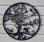 Wildlife Scene Metal Wall Art – Black | Various Sizes