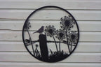 Blackbird on Fence | Metal Wall Art - Various Sizes