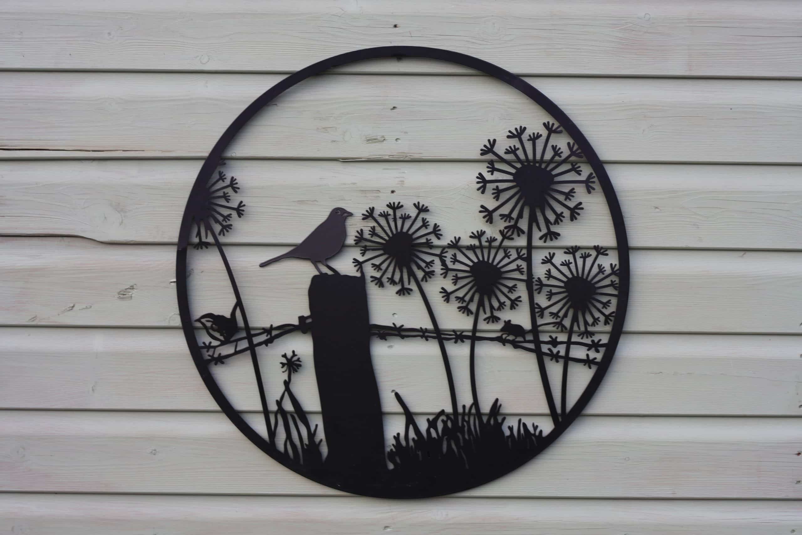 Blackbird on Fence | Metal Wall Art - Various Sizes