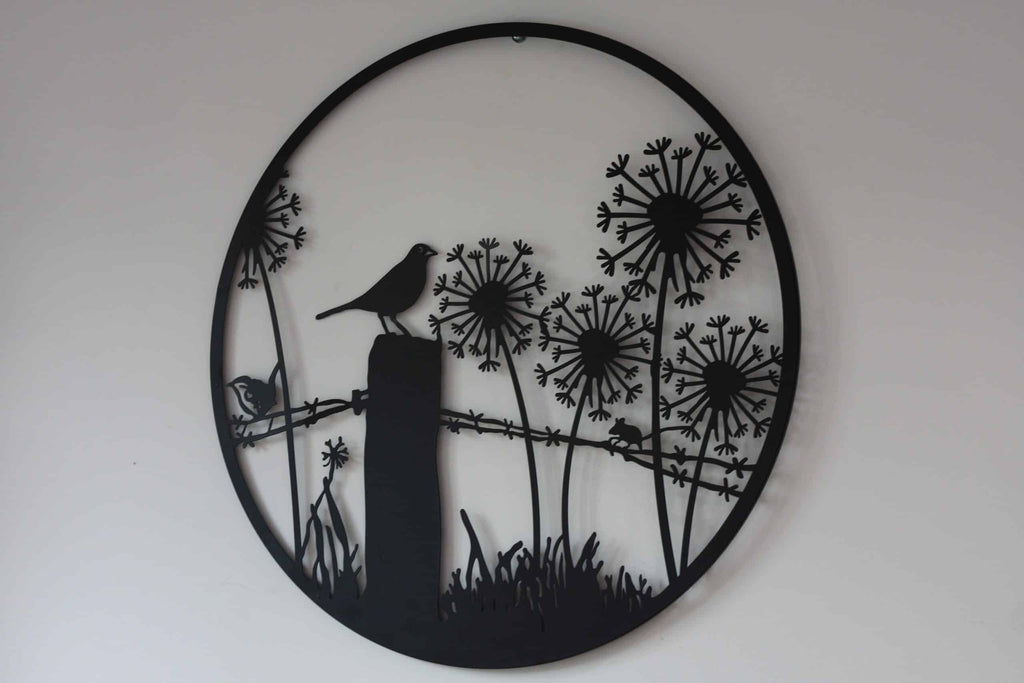 Blackbird on Fence | Metal Wall Art - Various Sizes