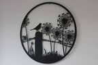 Blackbird on Fence | Metal Wall Art - Various Sizes