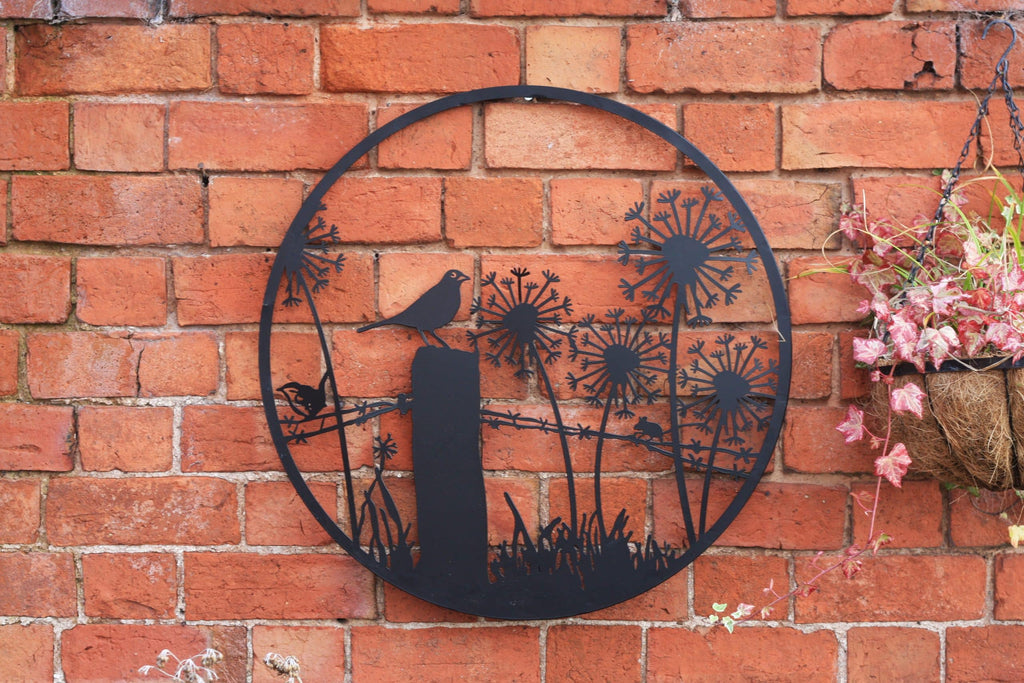 Blackbird on Fence | Metal Wall Art - Various Sizes
