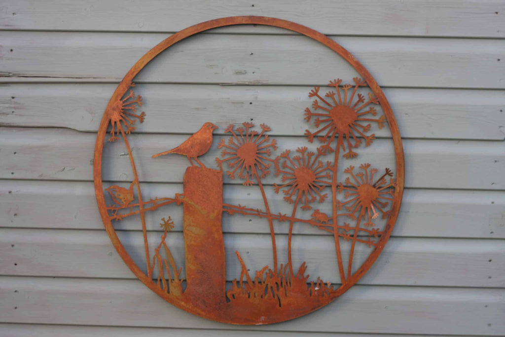 Blackbird on Fence | Metal Wall Art - Various Sizes