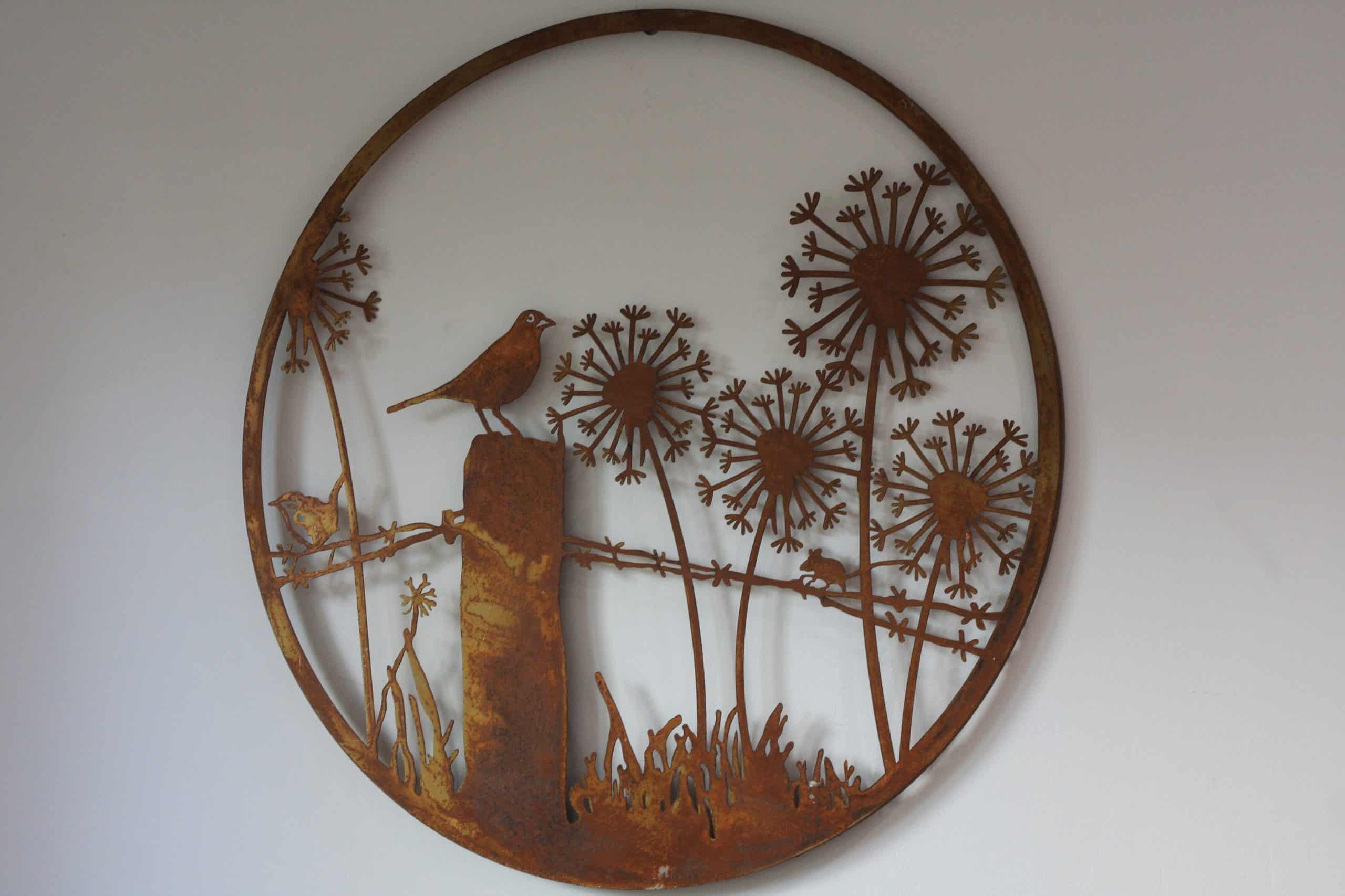 Blackbird on Fence | Metal Wall Art - Various Sizes