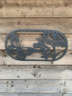 Butterfly Steel Wall Art Black | Oval 70 x 35cm