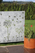 Antique Grey XL Steel Garden Panel Privacy Screen | 180x120cm