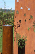 Rustic Steel Dandelion Garden Screen Panel | 90 x 180cm