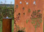 Rustic Steel Dandelion Garden Screen Panel | 90 x 180cm