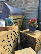Corten Steel Cube Tables | Set of 3