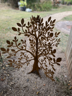 Corten Steel Olive Tree Garden Sculpture