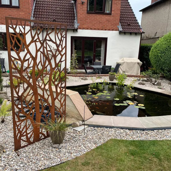 In a customer's garden