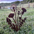 dandelion plant helper in garden with sky in background