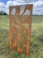 Rustic Steel Fern Garden Screen Panel | 90 x 180cm