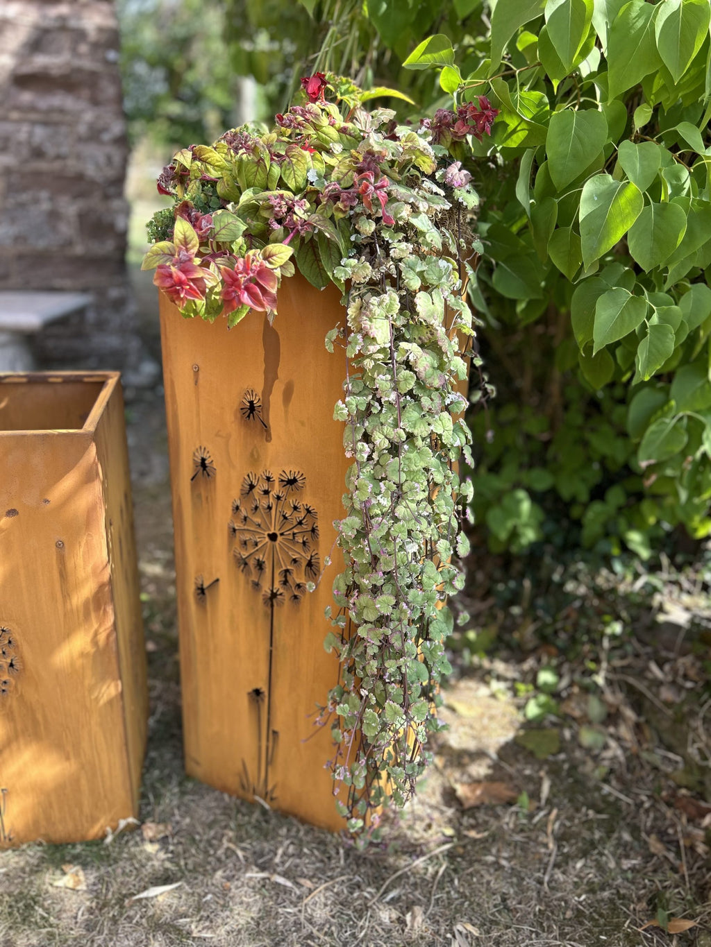 Dandelion Corten Steel Planters | Set of 2
