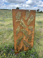 Rustic Steel Fern Garden Screen Panel | 90 x 180cm